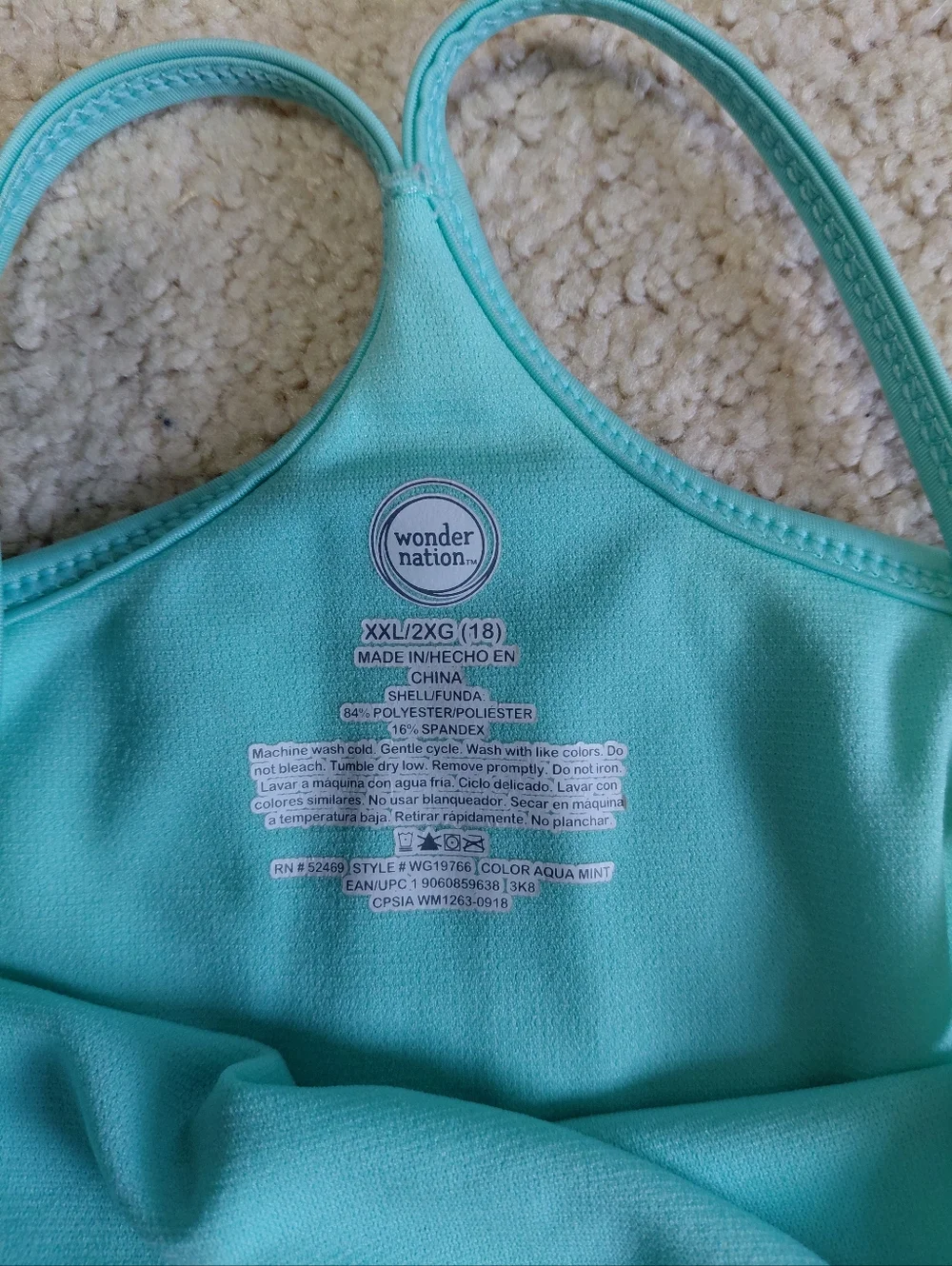 Mermaid Aqua Blue Girls' Swimsuit